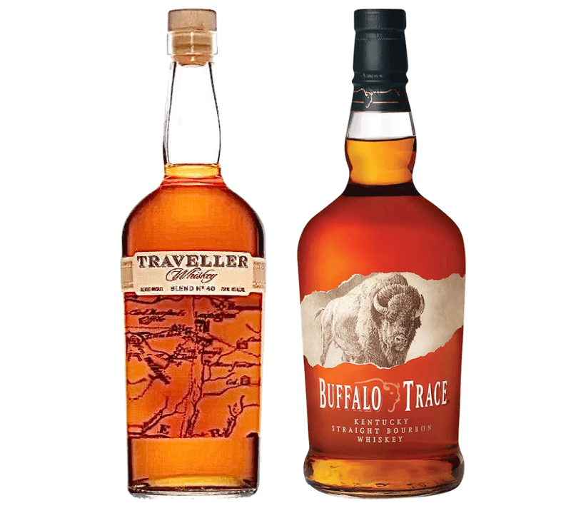 Buffalo Trace Kentucky Straight Bourbon & Traveller Blend Chris Stapleton Batch No. 40 Whiskey Bundle - Liquor Luxe