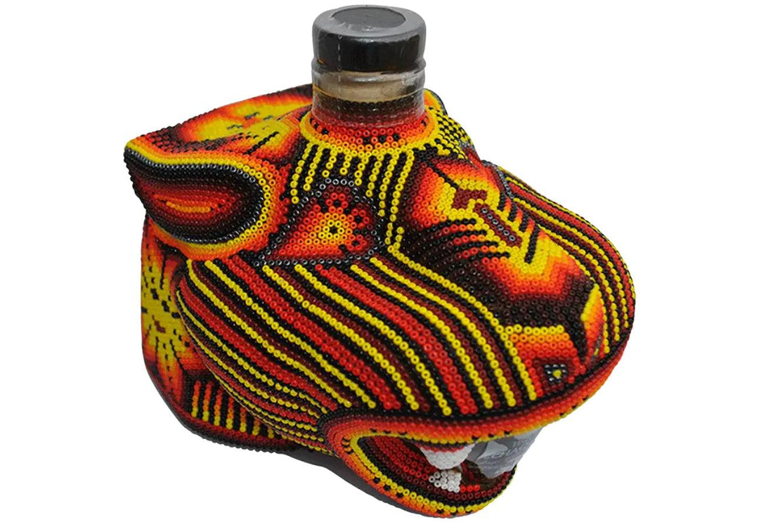 Chaquira Beaded Jaguar Anejo Tequila - Liquor Luxe