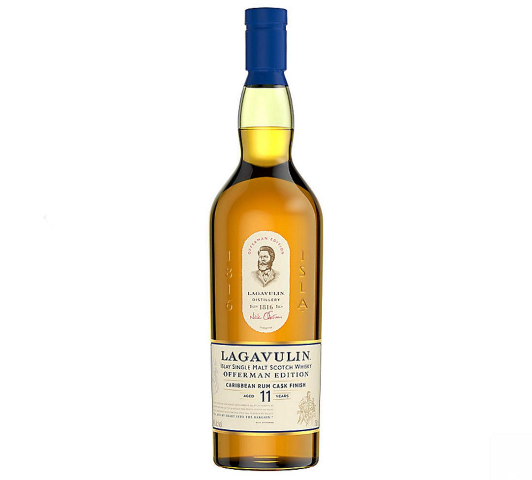 Lagavulin Single Malt Scotch Offerman Edition Caribbean Rum Cask Finish 11 Year - Liquor Luxe
