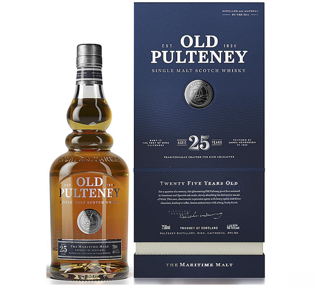 Old Pulteney 25 Years Single Malt Scotch - Liquor Luxe