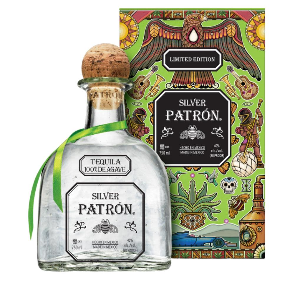 Patron Silver Tequila With Limited Edition Mexican Heritage Tin - Liquor Luxe