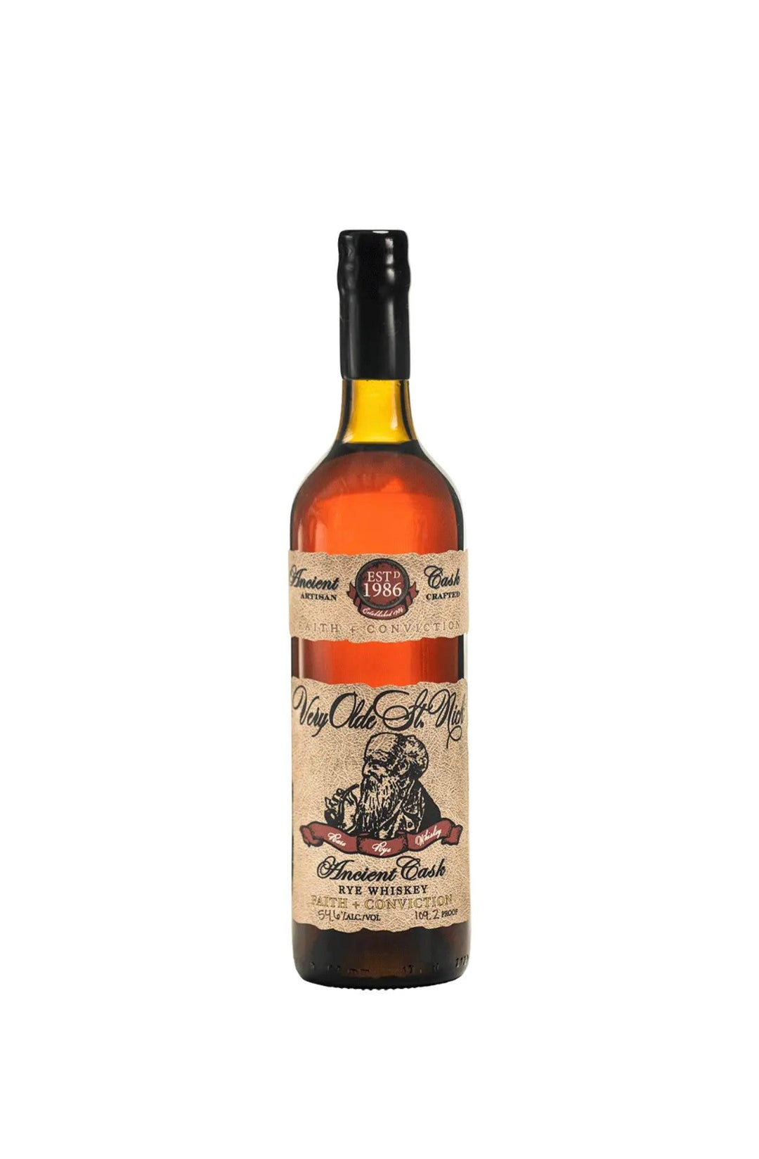 Very Olde ST. Nick Rye Whiskey Ancient Cask Faith & Conviction - Liquor Luxe