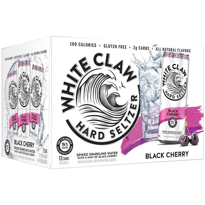 White Claw Hard Seltzer Black Cherry 12 pack - Liquor Luxe